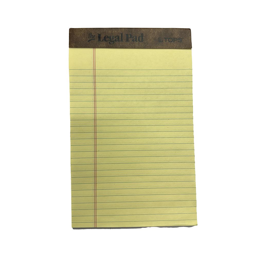 TOPS Ruled Pad Yellow Jr 5 x 8       7501