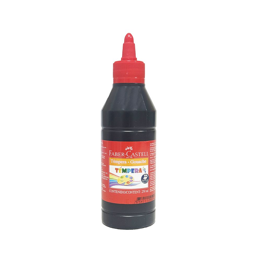 Faber Castell Gouache Black Tempera Paint 250ml  164199