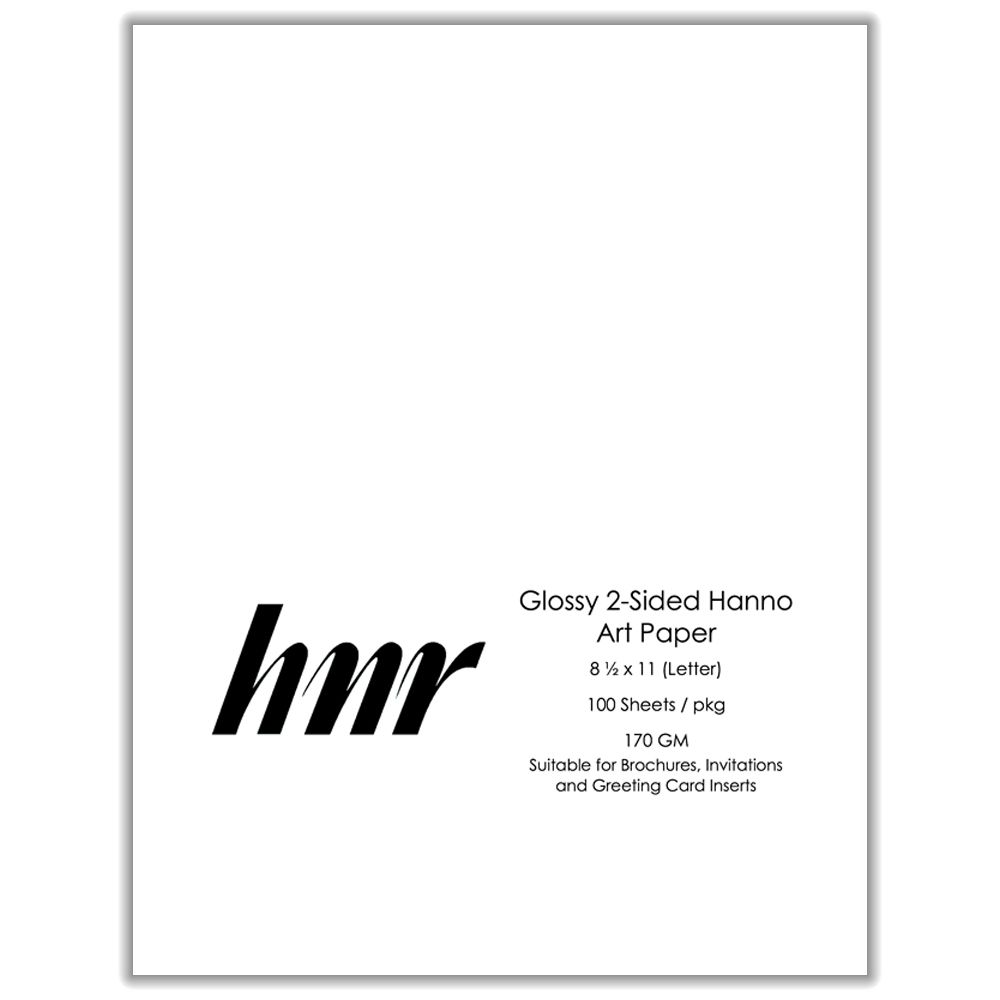 HNR Paper Hanno Art Gloss C2S Letter Size White  170gsm ea-pk/100