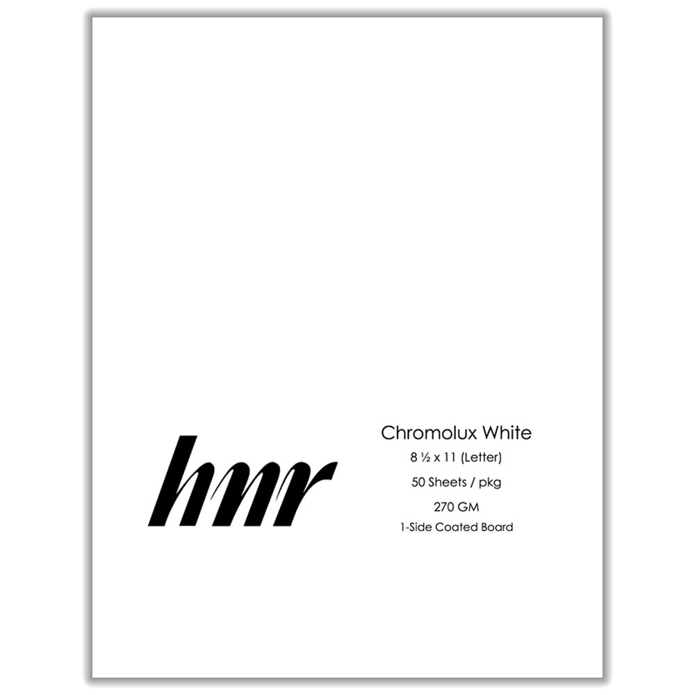 HNR Chromolux Paper 1-Side Coated Letter Size 275gsm ea-pk/50
