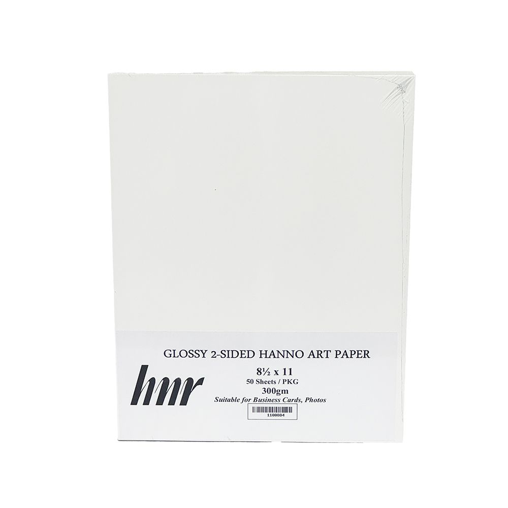 HNR Paper Hanno Art C2S Gloss  Letter Size  White   300gsm ea-pk/50