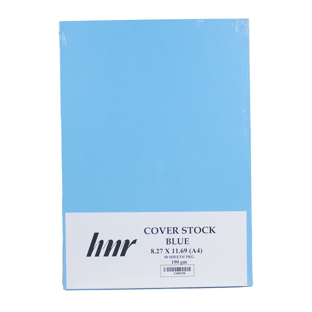 HNR Cover Stock Paper A4  Blue  190gsm 1100758
