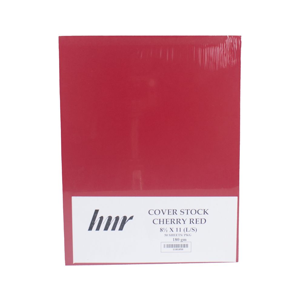 HNR Cover Stock Paper  8 1/2 x 11 Letter Size Cherry Red 180gsm ea-pk/50 1101056