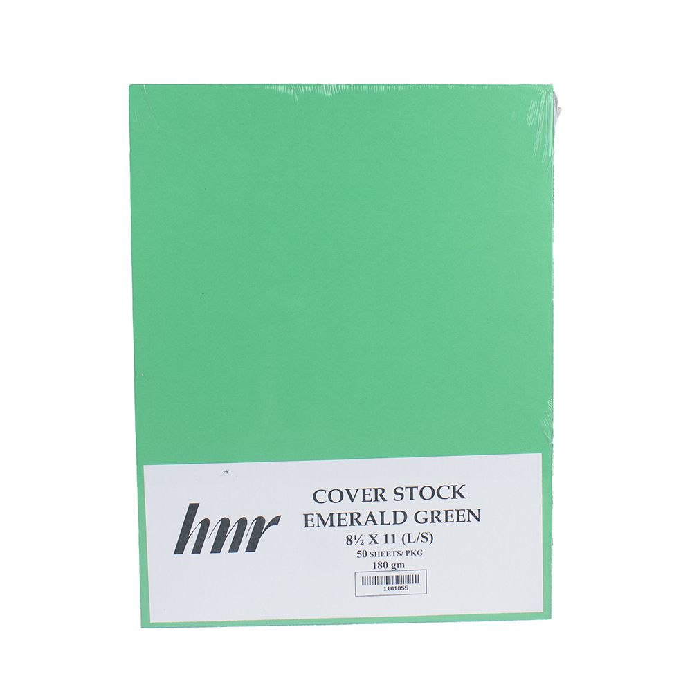 HNR Cover Stock Paper  8 1/2 x 11 Letter Size Emer.Green 180gsm ea-pk/50 1101055