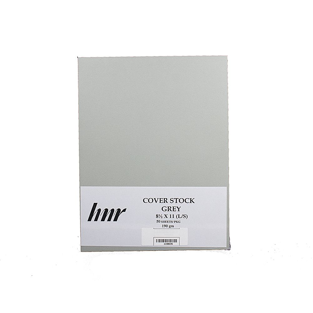 HNR Cover Stock Paper Letter Size  Grey  190gsm ea-pk/50 1100695