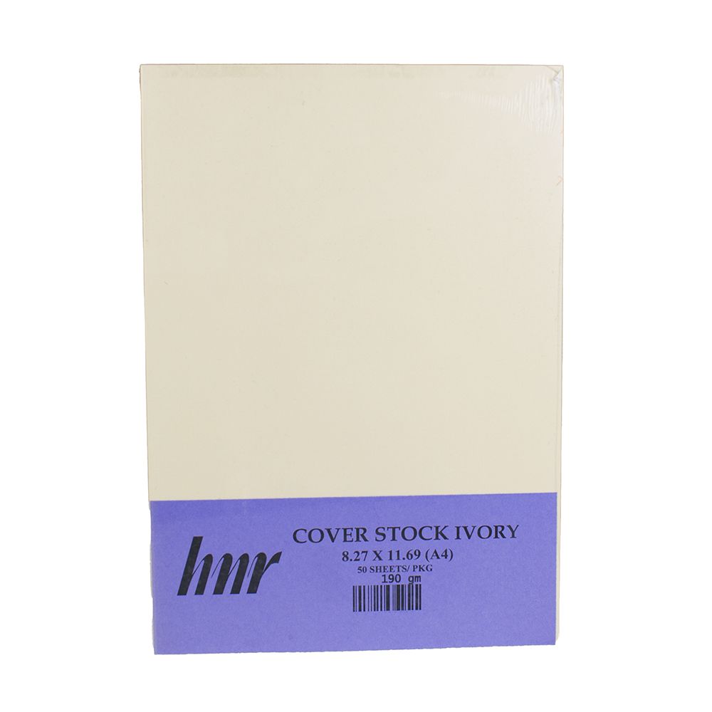 HNR Cover Stock Paper A4 Ivory  190gsm ea-pk/50