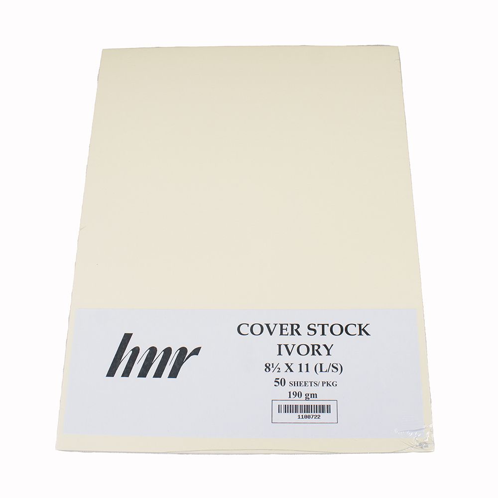 HNR Cover Stock Paper Letter Size Ivory  190gsm pk/50 1100722