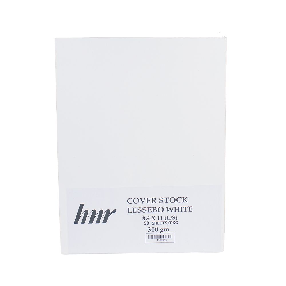 HNR Cover Stock 8.5 in x11 in (Letter Size) Lessebo White   300gsm ea-pk/50