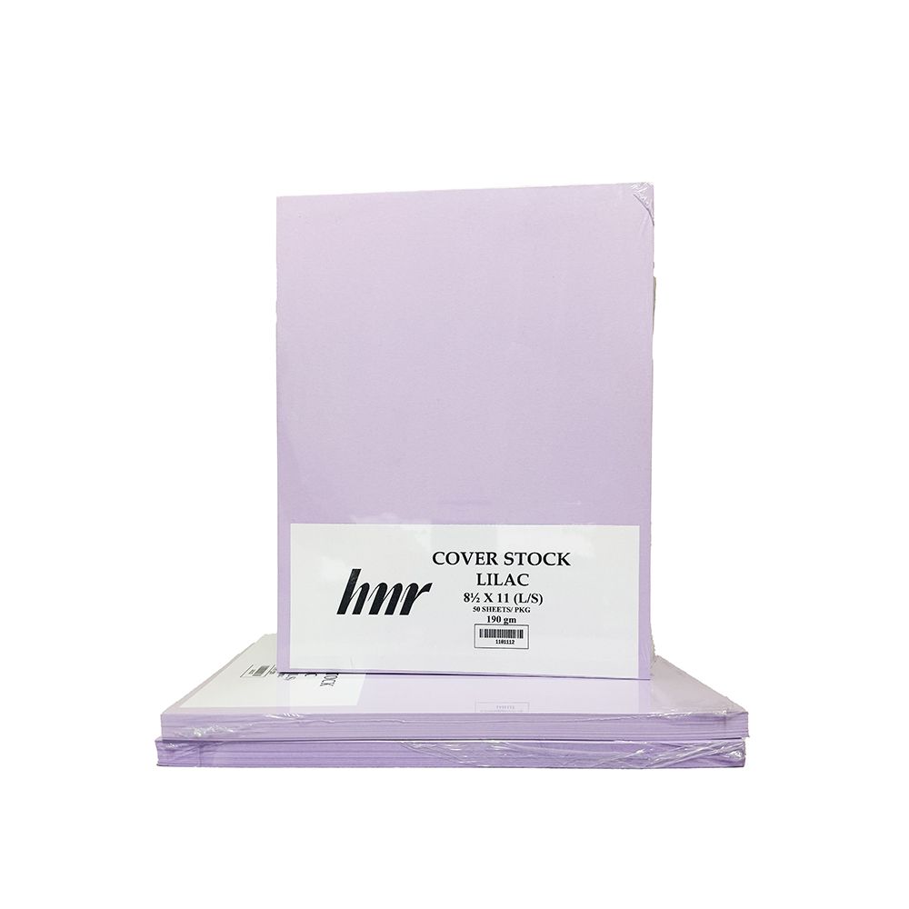 HNR Cover Stock Letter Size  (8 in x 11 in)   Lilac   190gsm 1101112