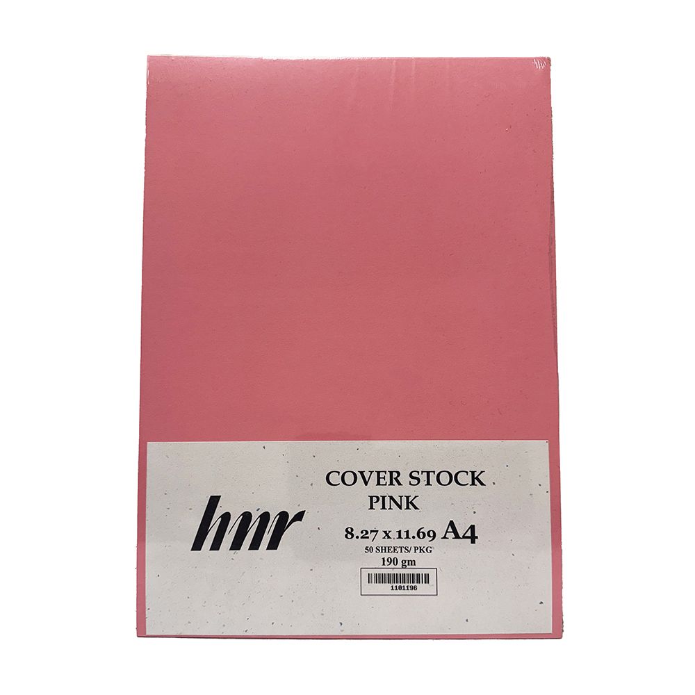 HNR Cover Stock 8.27 in x11.7 in  (A4) Pink 190gm