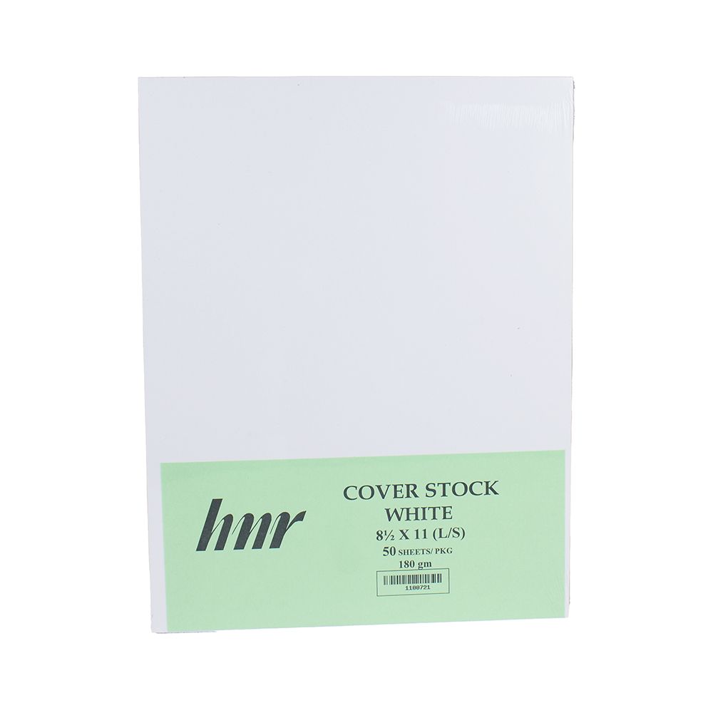 HNR Cover Stock Paper  Letter Size White 180gm  1100721