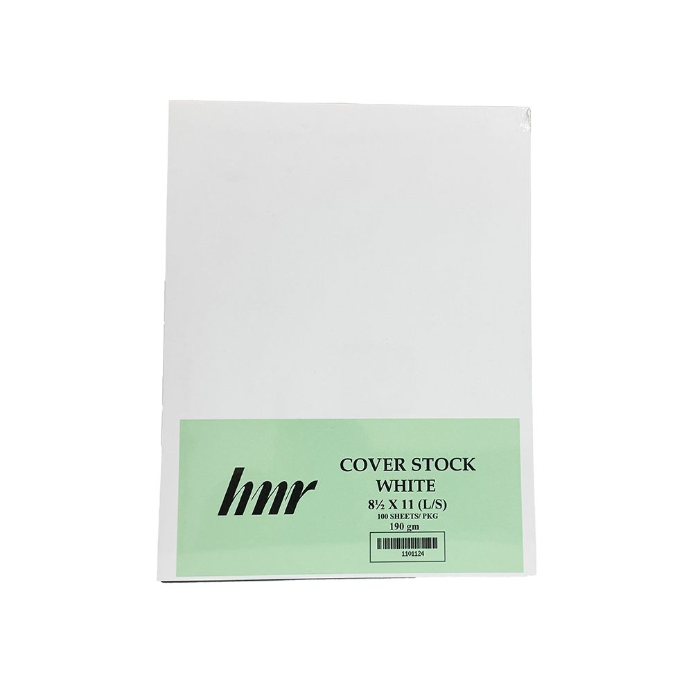 HNR Cover Stock 8.5 in x11 in (Letter) White  190gsm ea-pk/100  1101124