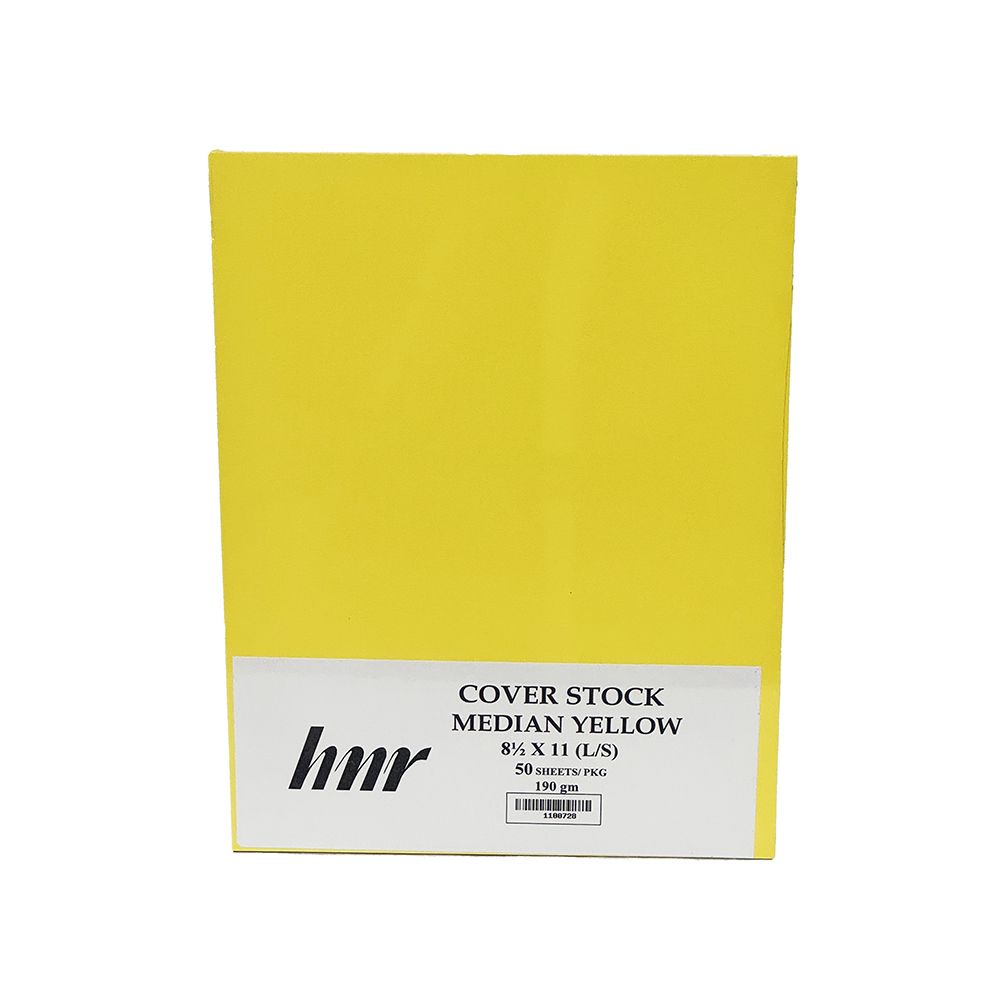 HNR Cover Stock Paper 8.5 in x 11 in  Median Yellow 190gsm ea-pk/50 1100728