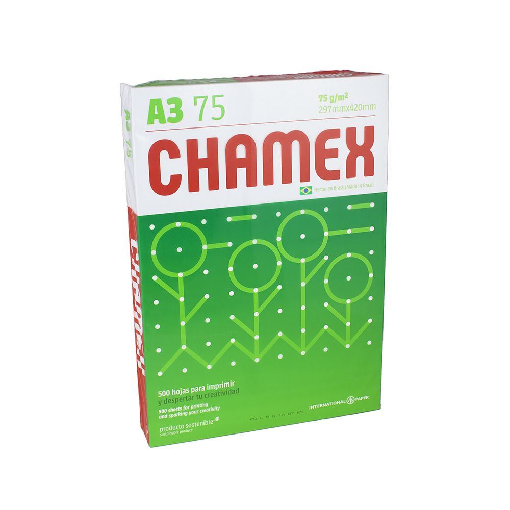 Chamex Photocopy Paper A3  (11.7 in x 16.5 in)  75gsm White
