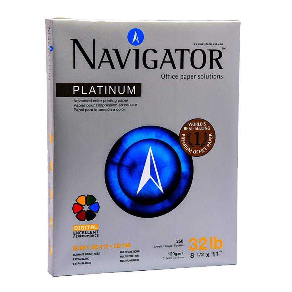 Navigator Photocopy Paper Letter Size 120gsm Platinum White ea-pk/250