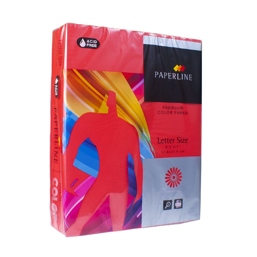 Paperline Photocopy Paper Letter Size 80gsm Red