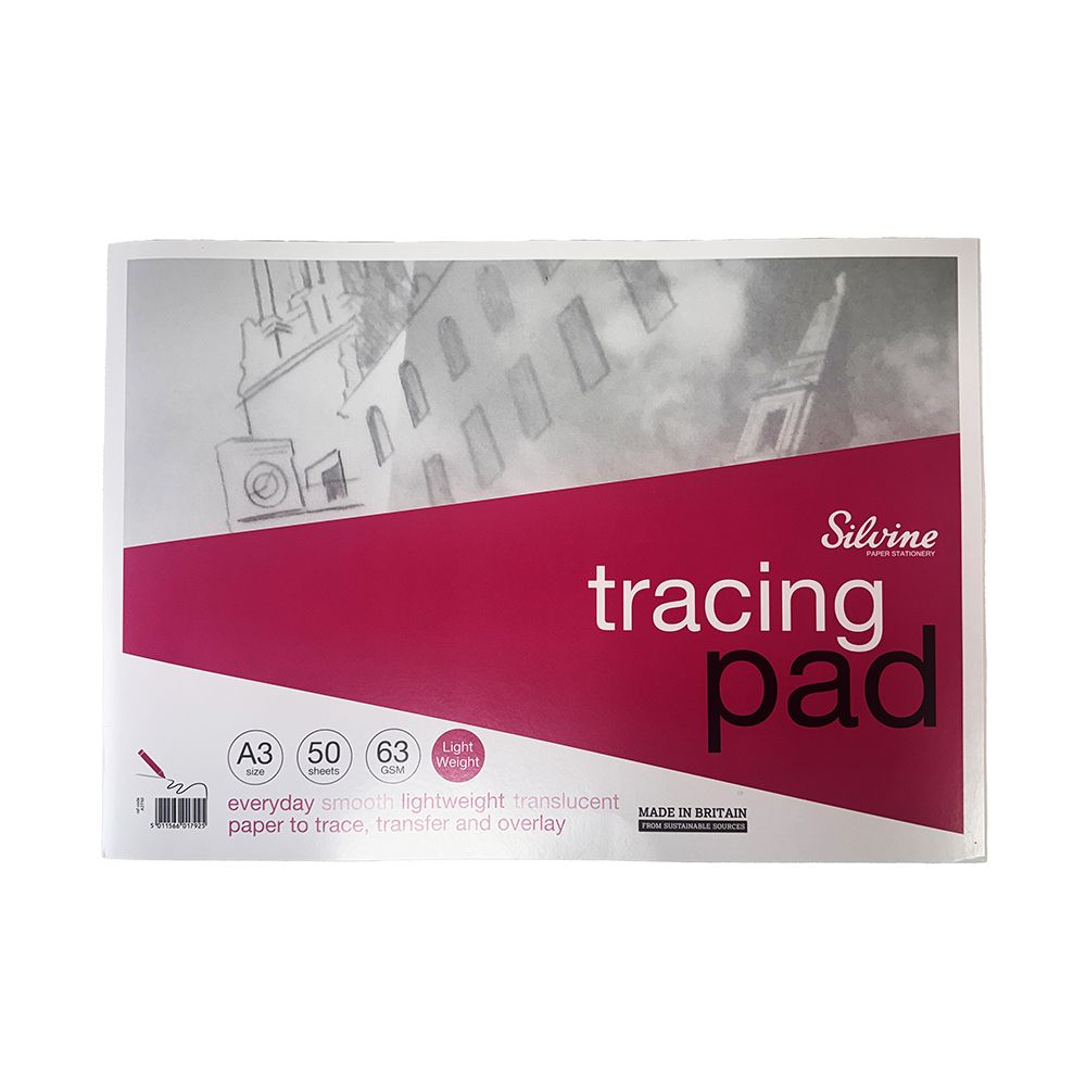 Tracing Paper Pad A3 50sht 63gm Silvine  SV01792