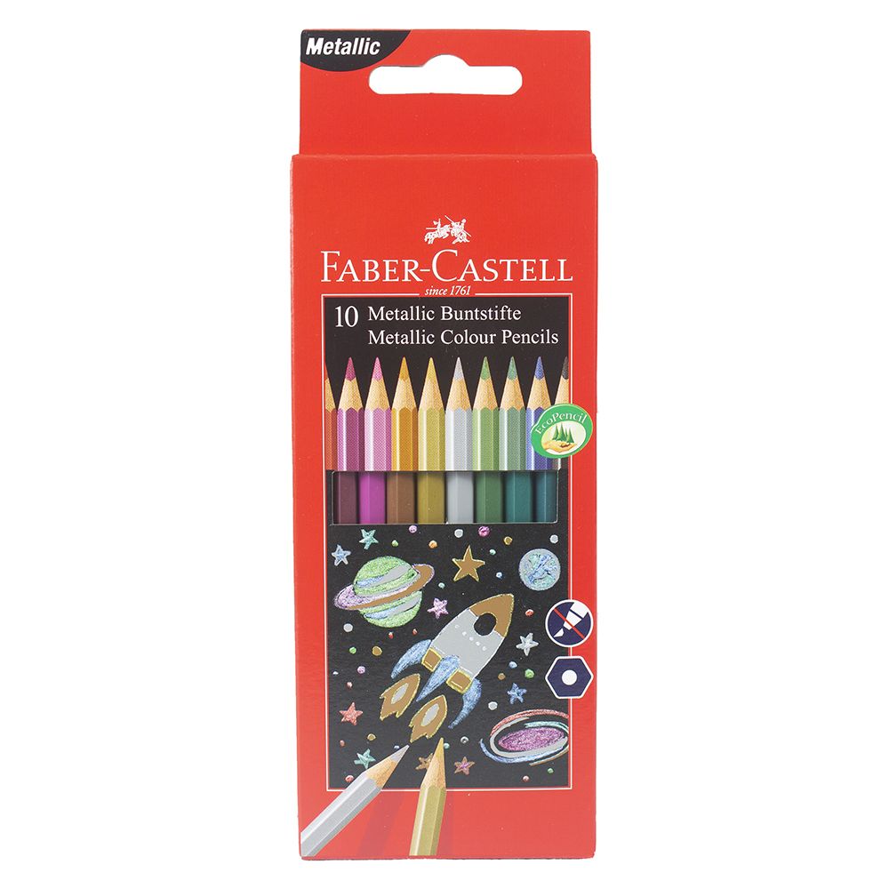 Faber Castell Metallic Colouring Pencil Set/10  201583