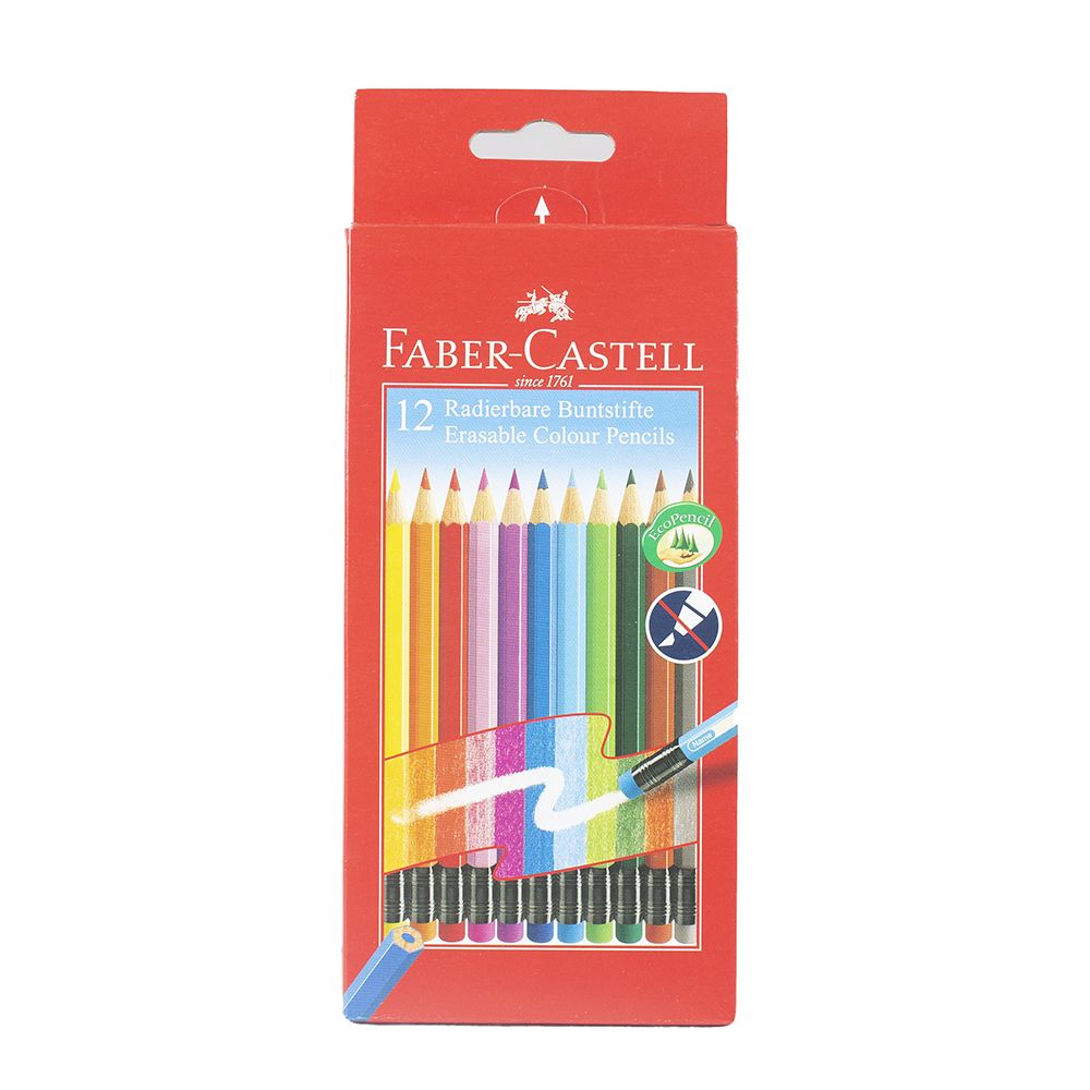 Faber Castell Colouring Pencil Set/12 with Eraser 116612