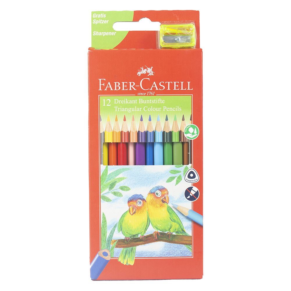 Faber Castell Colouring Pencil Set/12 with Sharpener  120523
