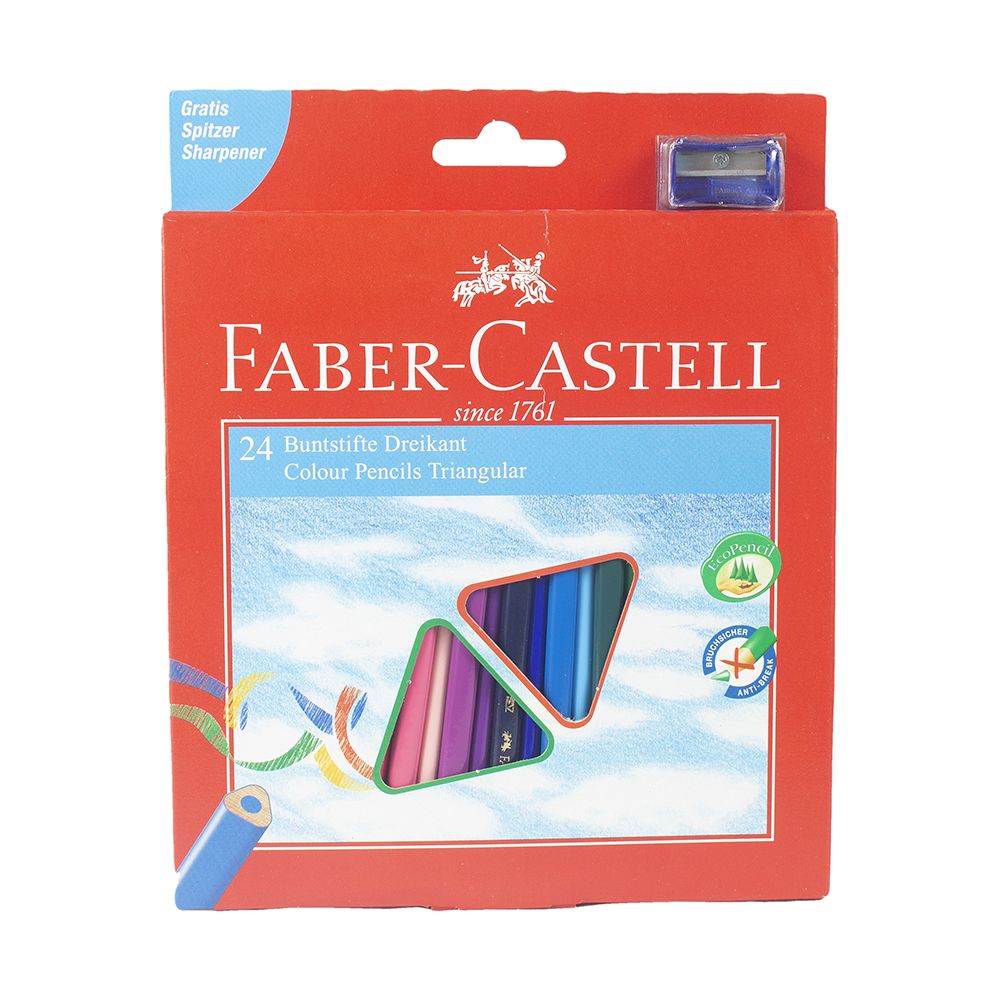 Faber Castell Colouring Pencil Set/24 with Sharpener  120524