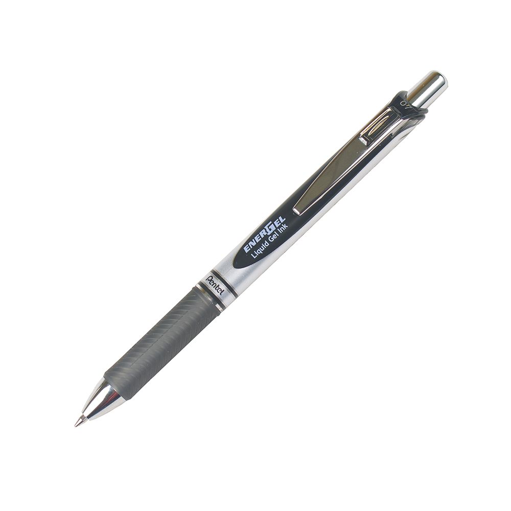 Pentel Retractable EnerGel Metal Tip Gel Pen Black BL77A