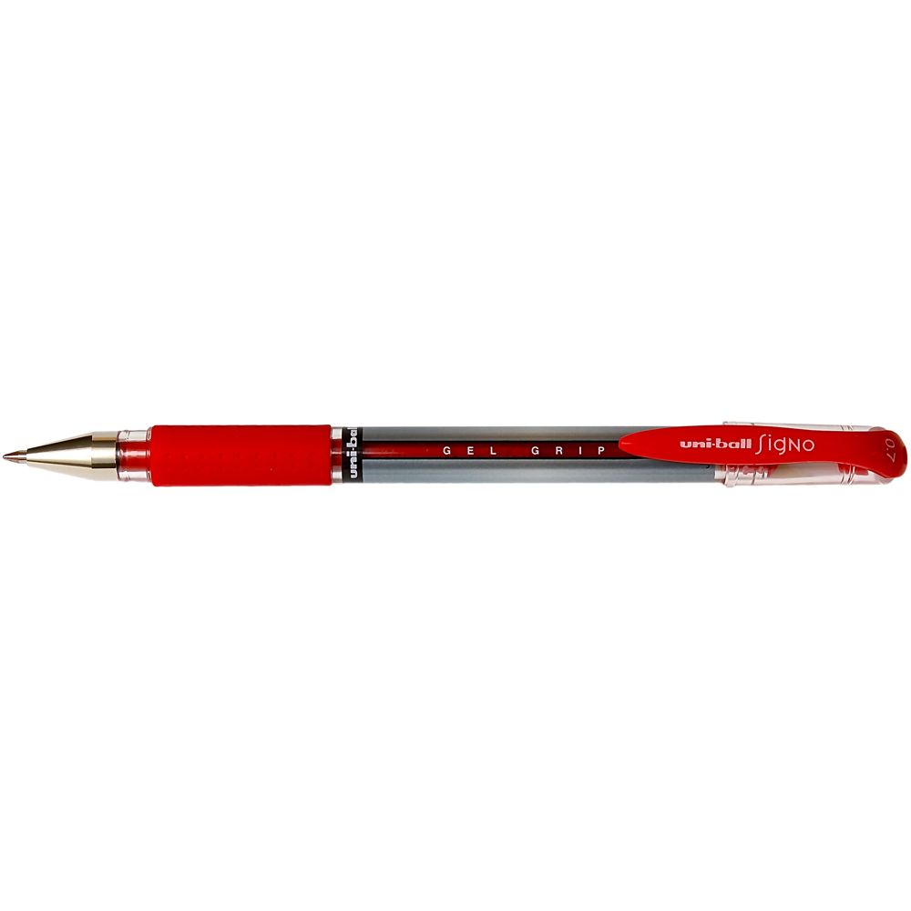 Sanford Signo Uni-Ball Gel Grip Pen  Medium 0.7mm Red       65452