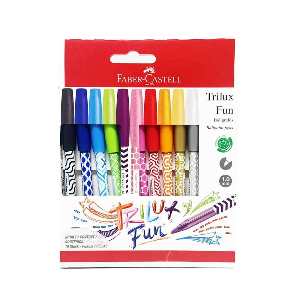 Faber Castell Trilux Fun Ballpoint Pen 1.0mm Assorted Pack 443216