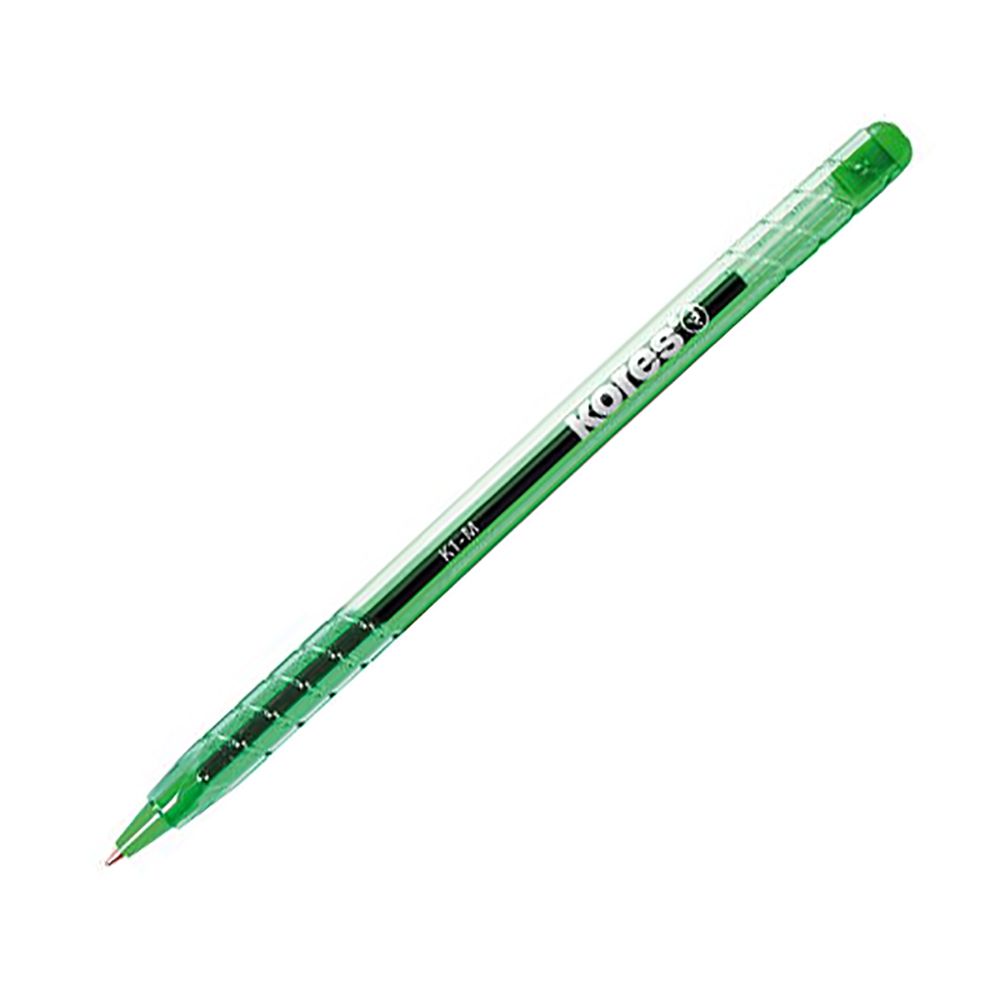 Kores K1 Triangular Ball Point Pen Medium Green 39741