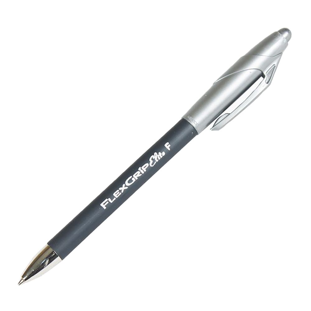 PaperMate Flexgrip Elite Retractable Stick Pen  Fine Black   85582