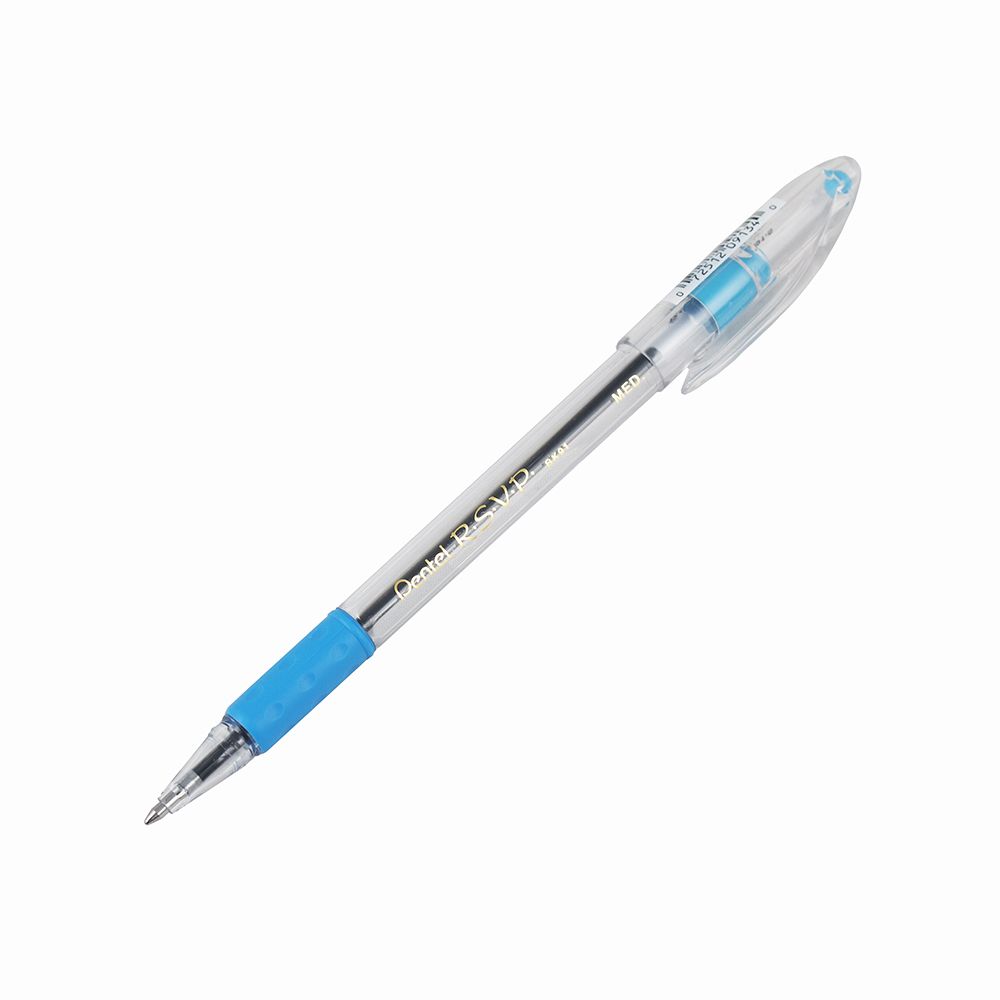 Pentel RSVP Stick Pen  Medium Sky Blue  BK91S