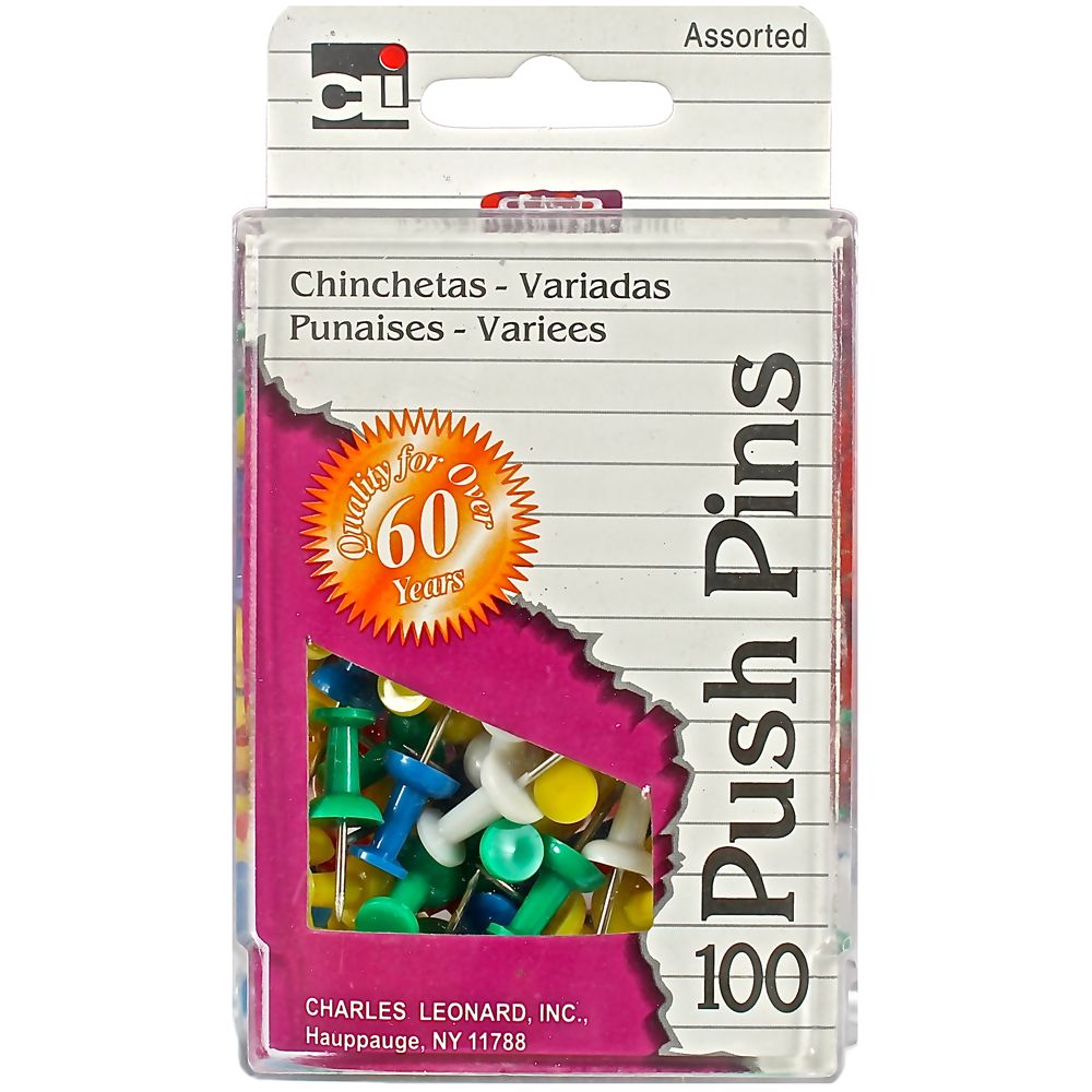 CLi Pin Push Assorted    200-AR  ea-pk/100