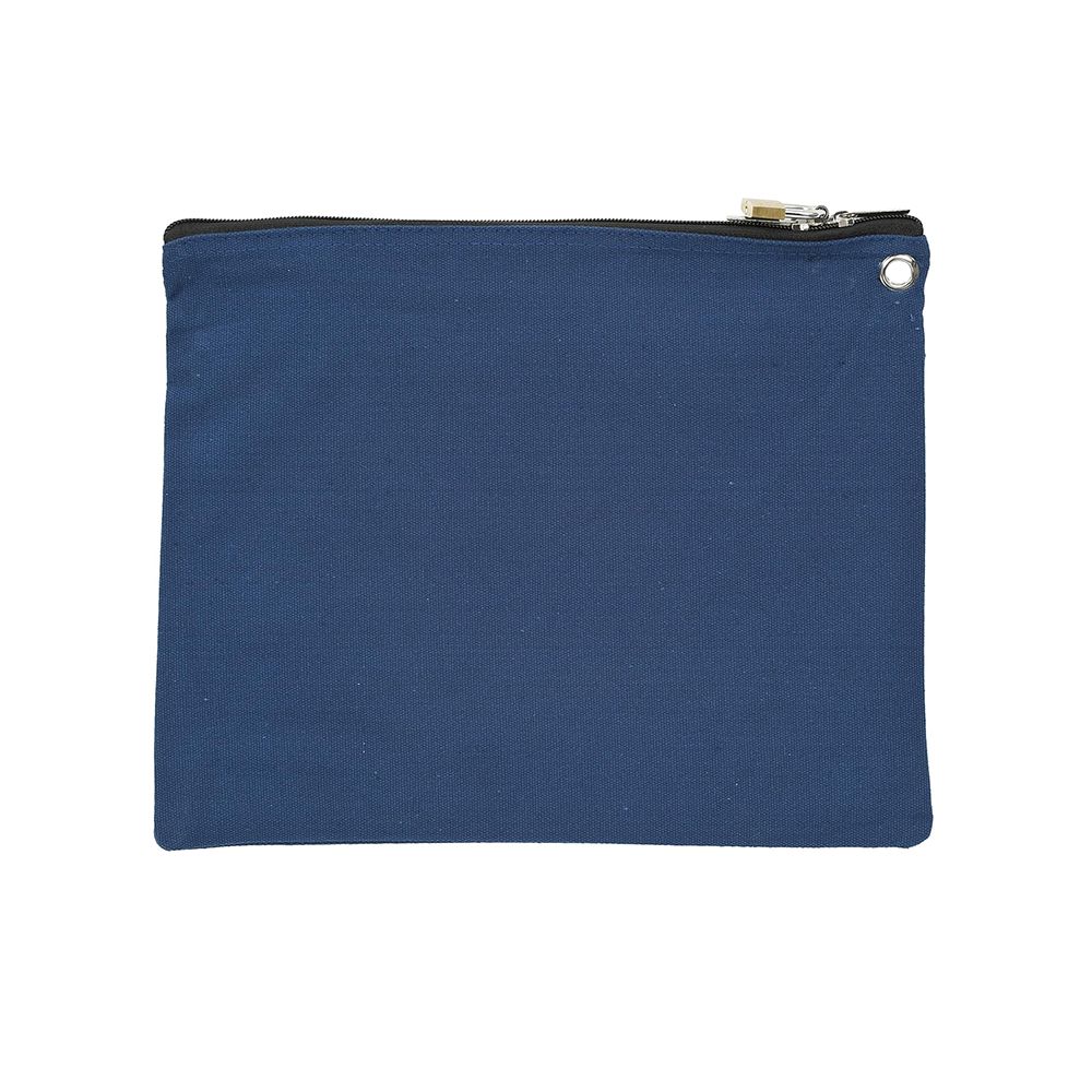Merangue Heavy Duty Jumbo Canvas Pouch with Lock and Keys BP945B-Blue