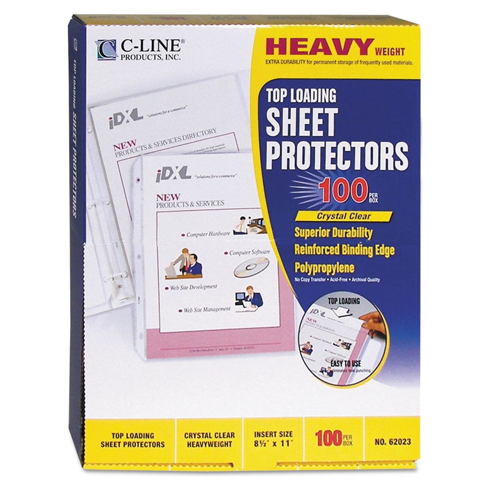 C-Line Protector Sheet Heavy Weight Letter Size Clear    62023 per sheet