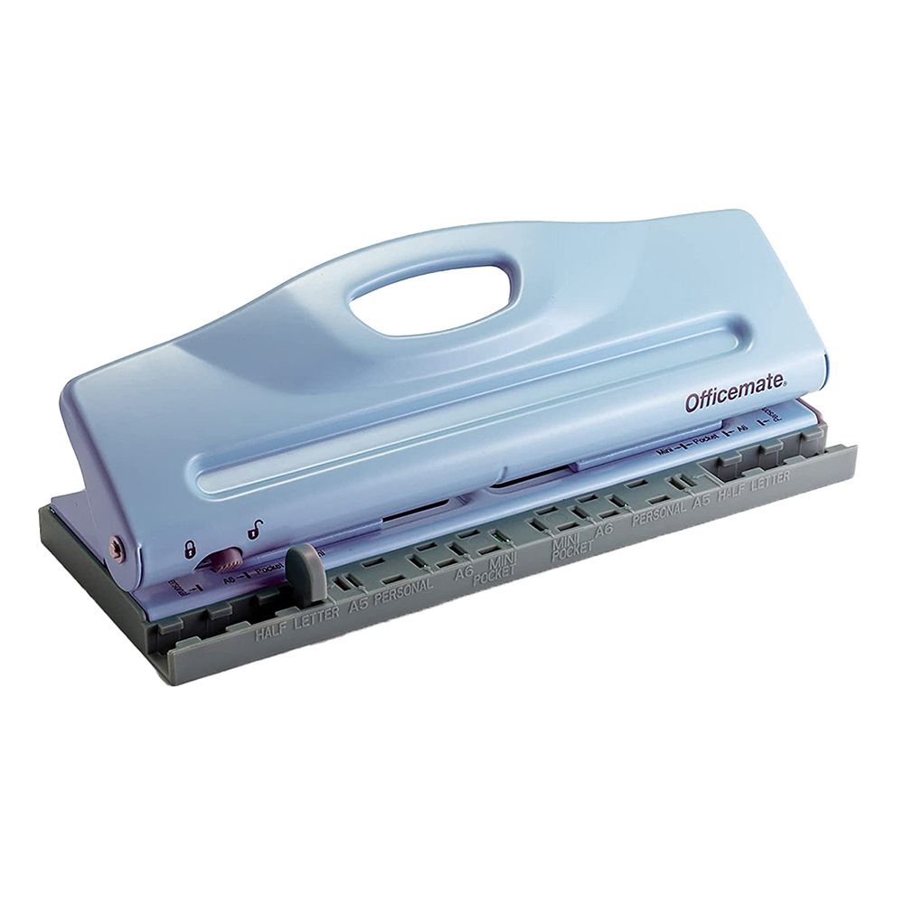 OIC 6Hole Adjustable Punch Blue  90163