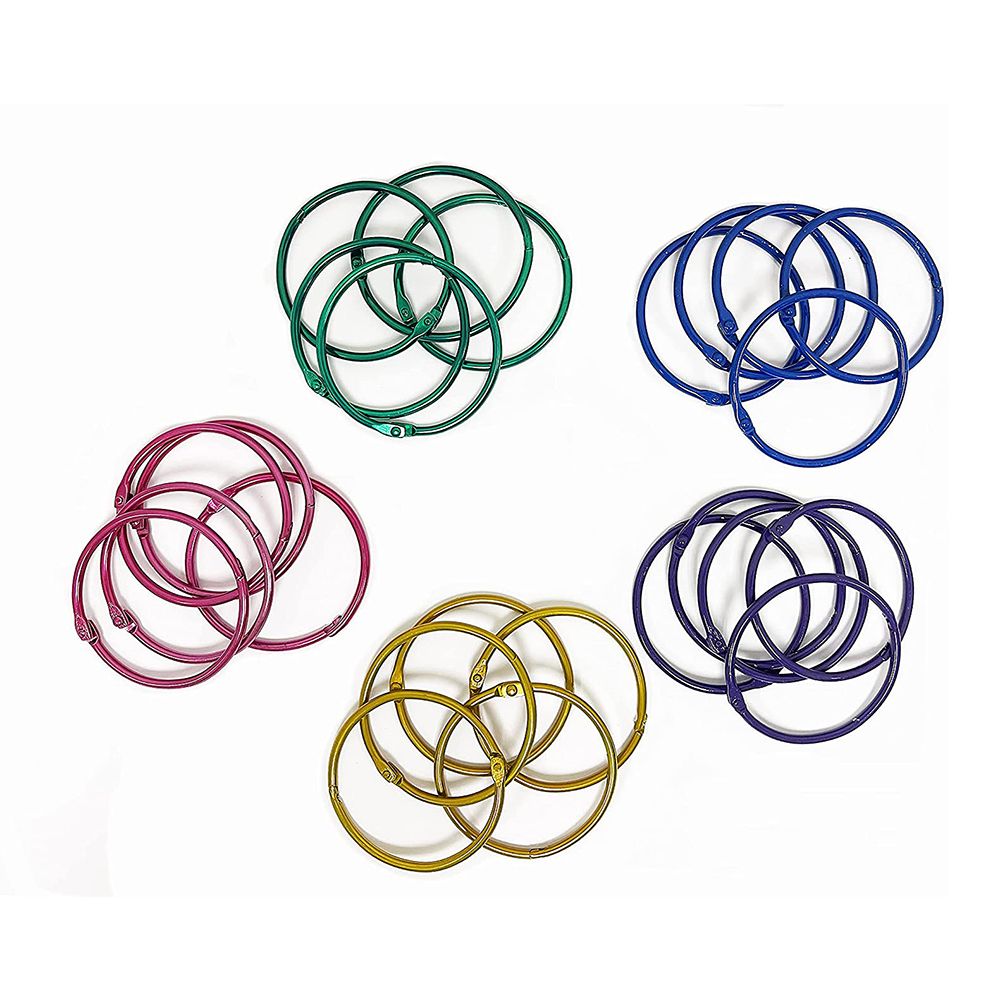 Cli Loose leaf Ring Metallic Assorted Colours 2 inch   ea  85005