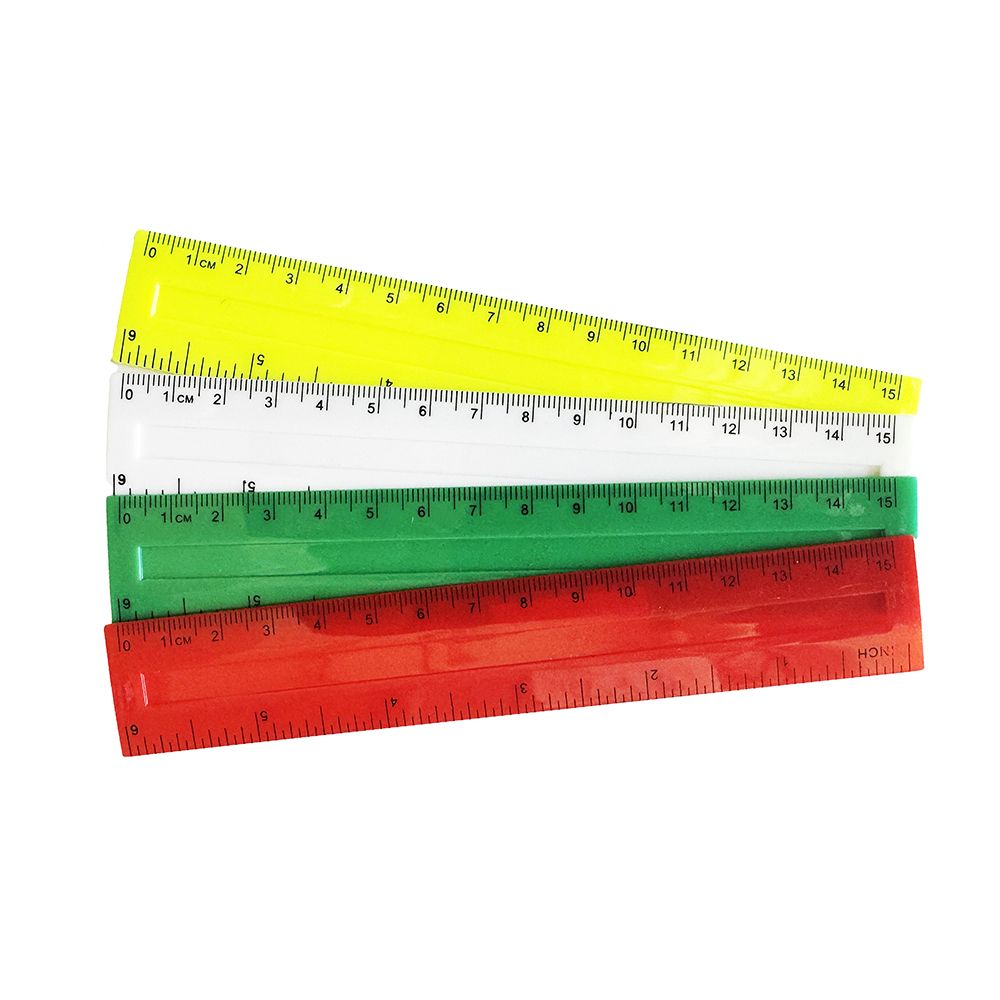 CLI Rule Plastic Assorted Colours 6in   80640
