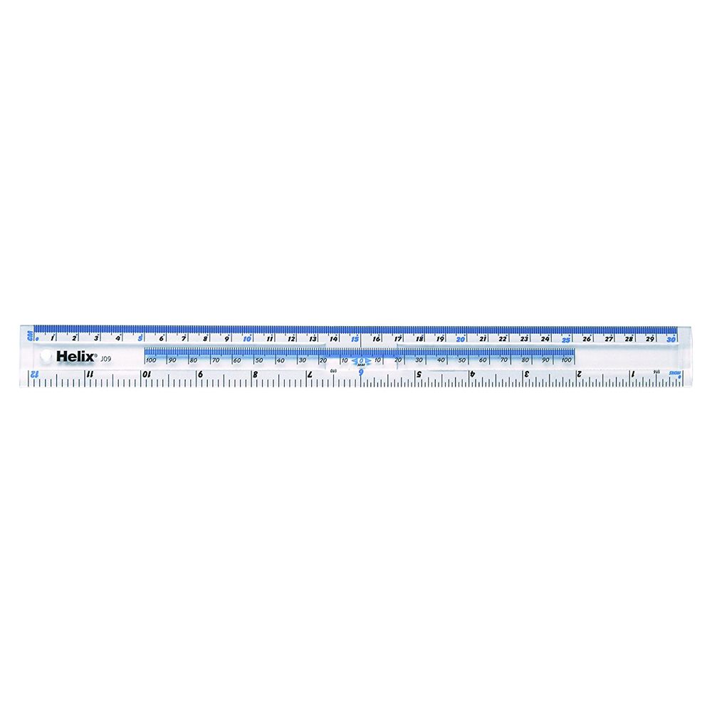 Helix Ruler  12 inch Clear Plastic J09025/X31432
