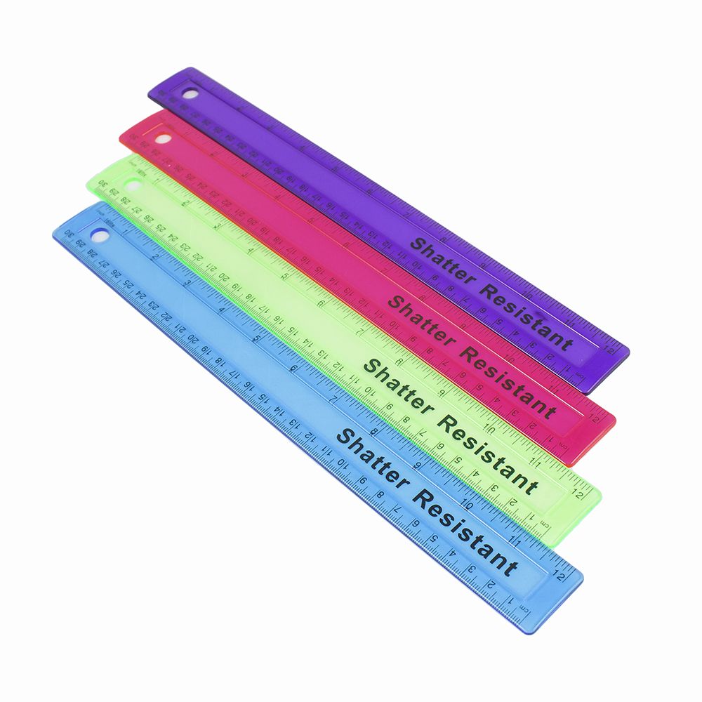 Tiger Ruler 12 inch Shatter Resistant (30cm) Assorted 302332 ea
