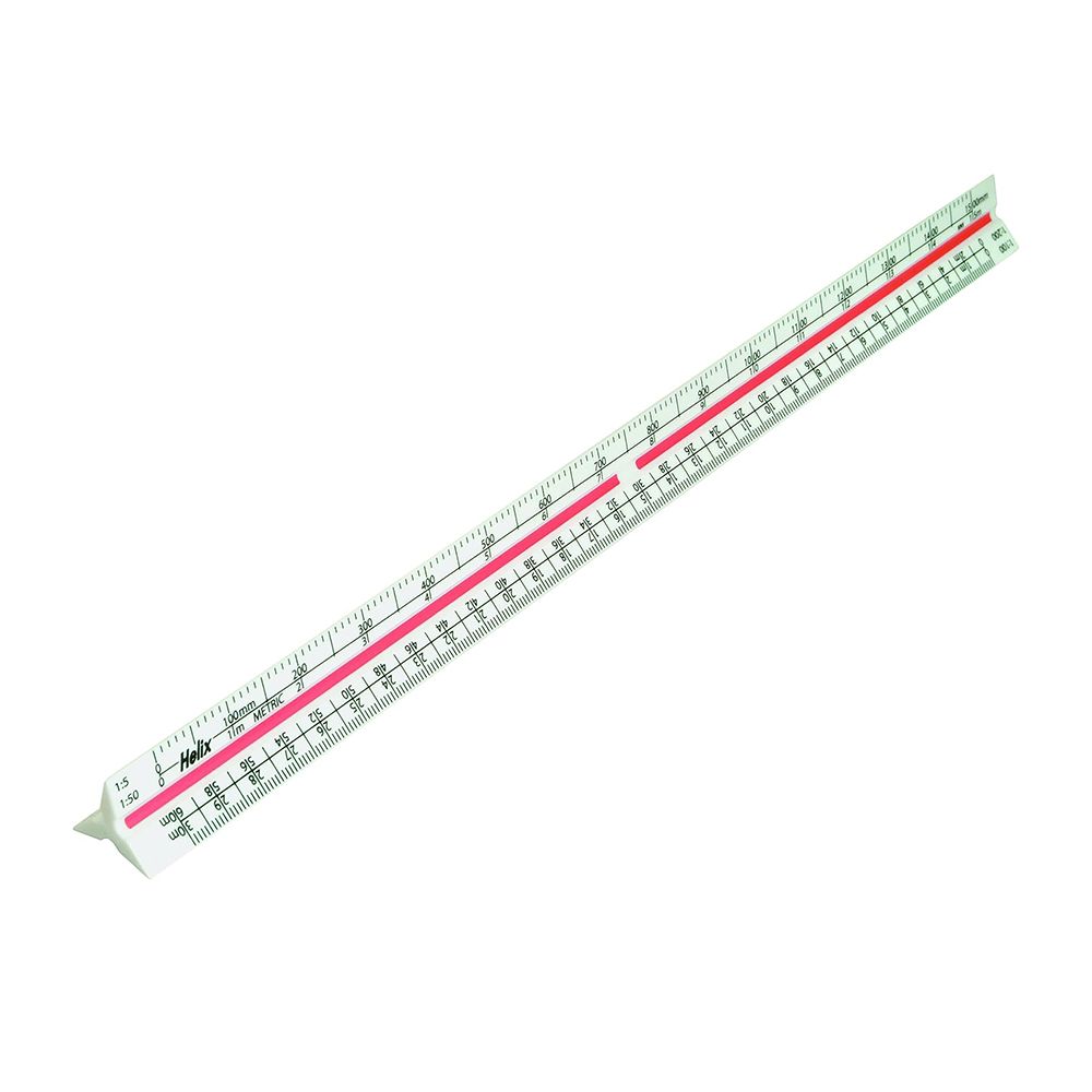 HELIX Metric  Triangular Scale Rule 300mm  X31235