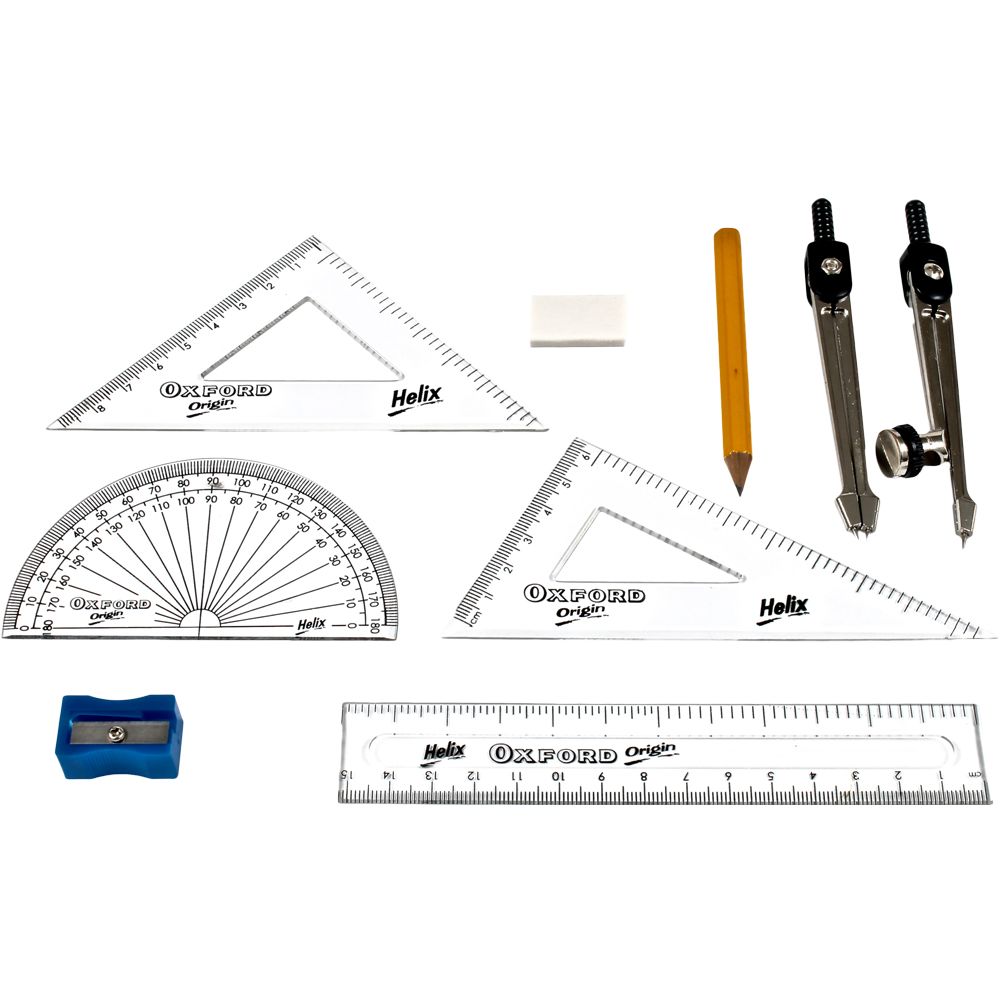 Helix Oxford Maths Set   (9 Piece) RED  B36002/X31750