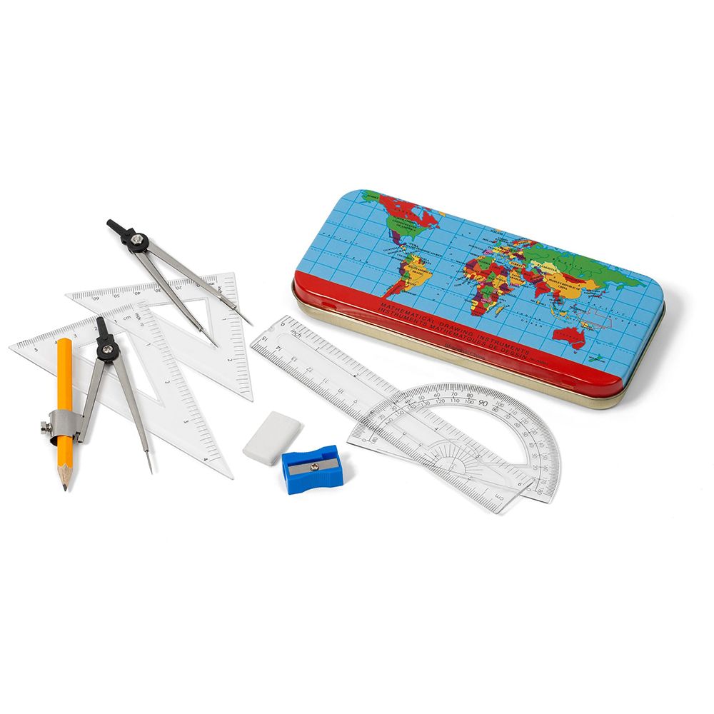 Merangue Geometry Math Set 9pc Tin 1014-1071