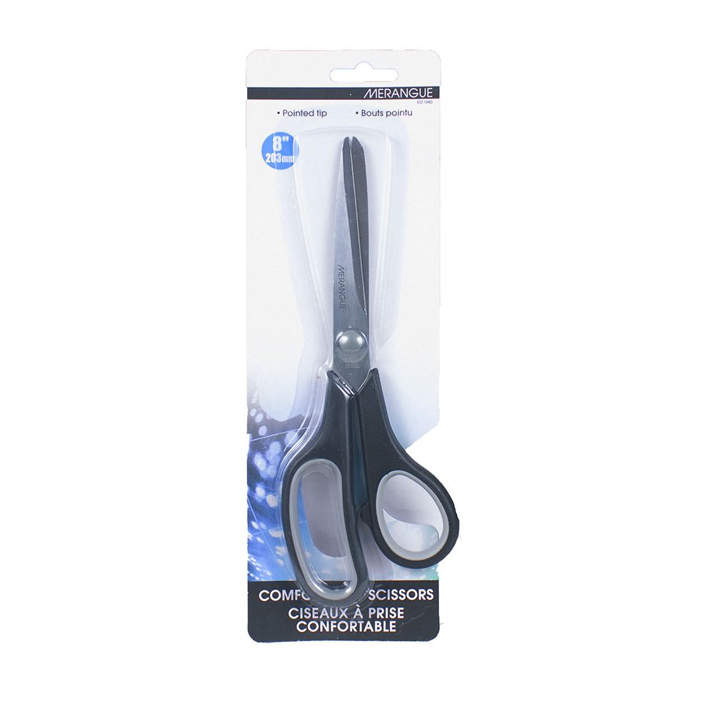 Merangue 8inch Comfort Grip Pointed Tip Scissors  1021-5011-00