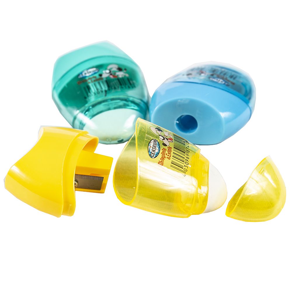 Centrum Plastic Sharpener w/Cap & Eraser   87418