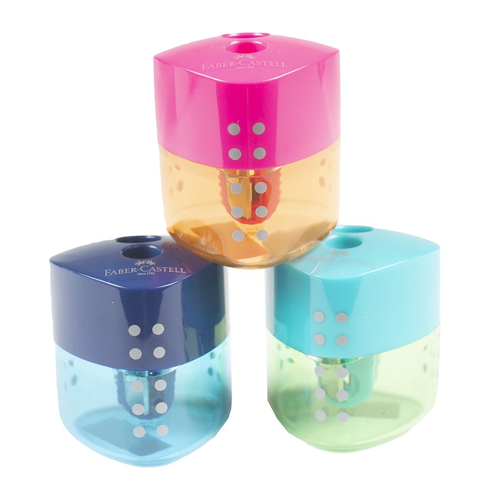Faber Castell Sharpener 1-Hole Plastic assorted Pink Navy Turquoise 183103