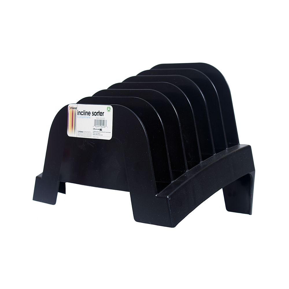 OIC Achieva Incline Sorter  Black (6 section)  26243