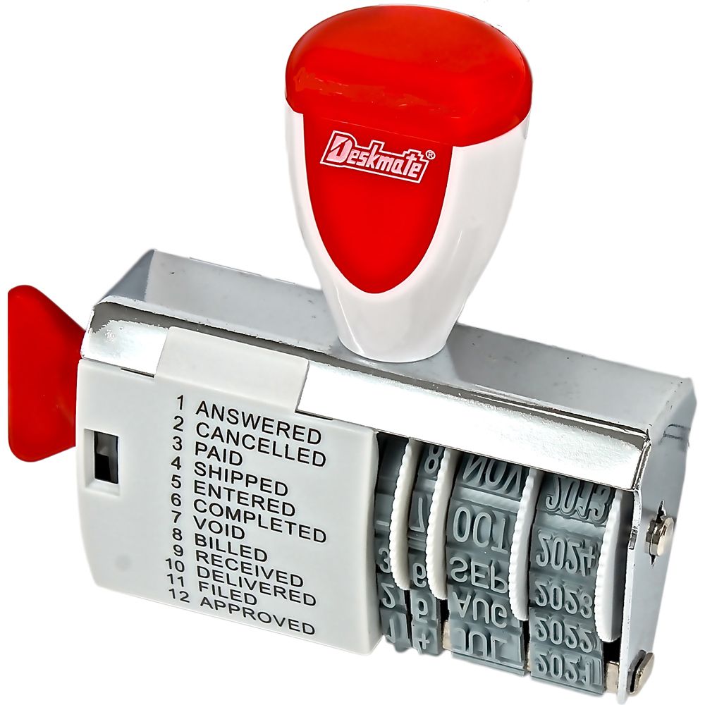 Deskmate Stamper  Phrase Dater Dial A  00420