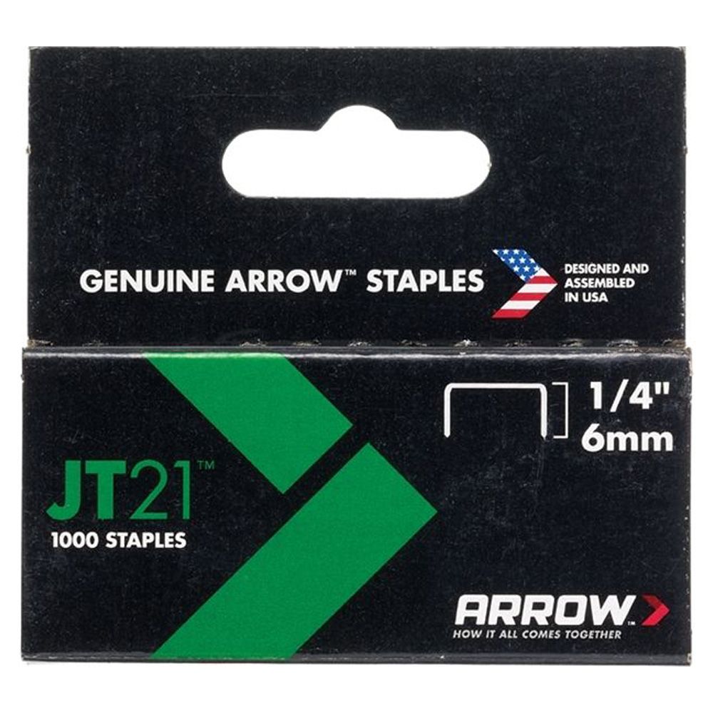 Arrow Staples   JT-21   1/4 inch ea-bx/1000