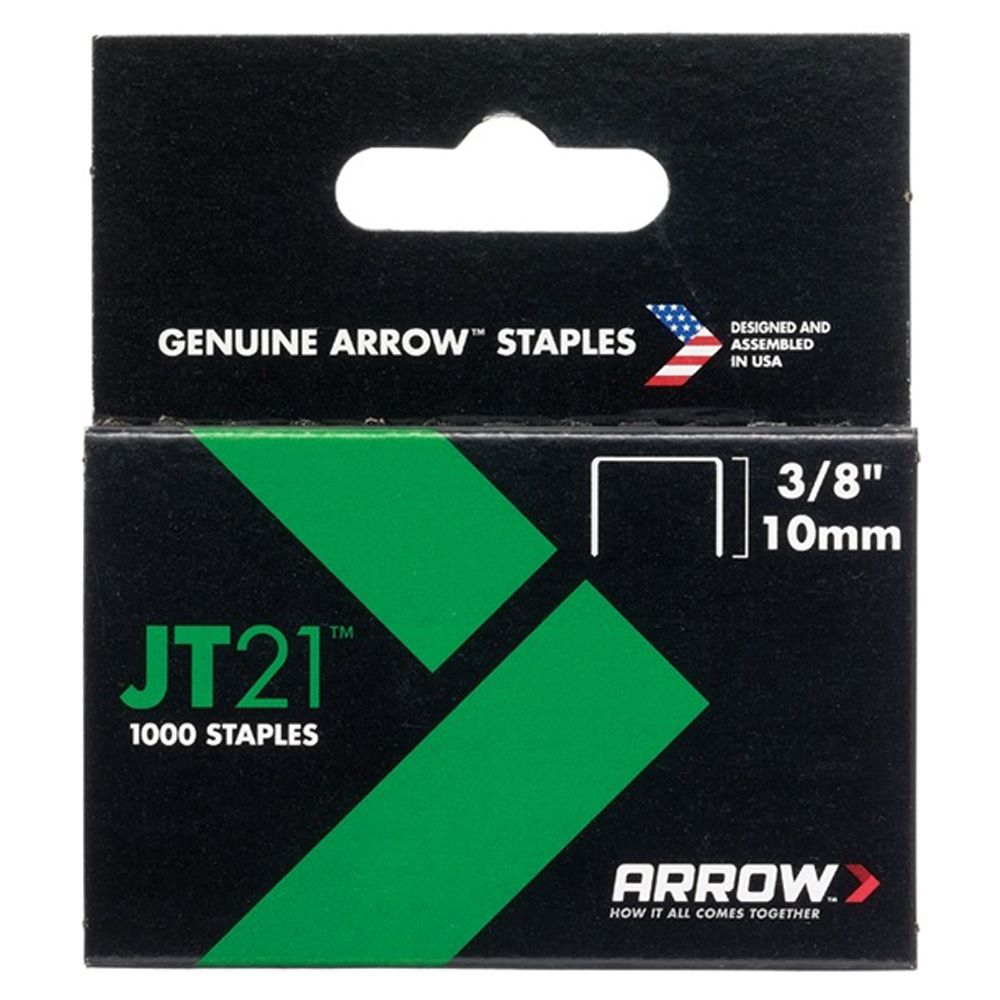 Arrow Staples  JT-21   3/8 inch (T27)      276  ea-bx/1000