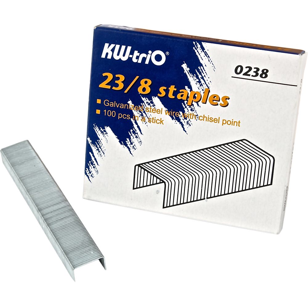KW-triO Staples 23/8  5/16 inch  30-50pgs      0238 ea-bx/1000